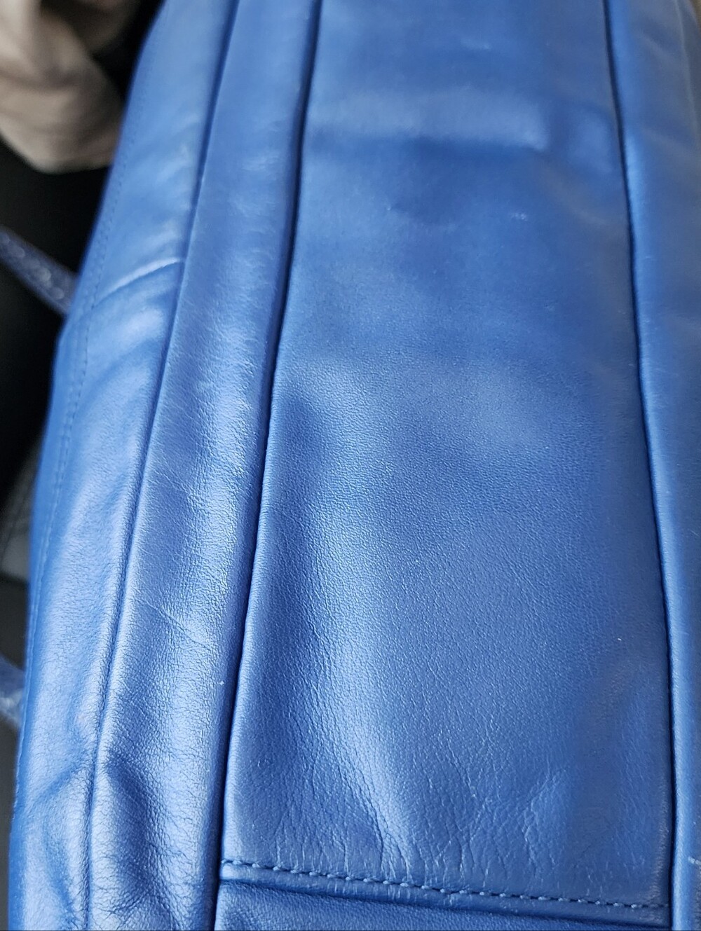 Coach Bag Blue Leather - Picture 7 of 7
